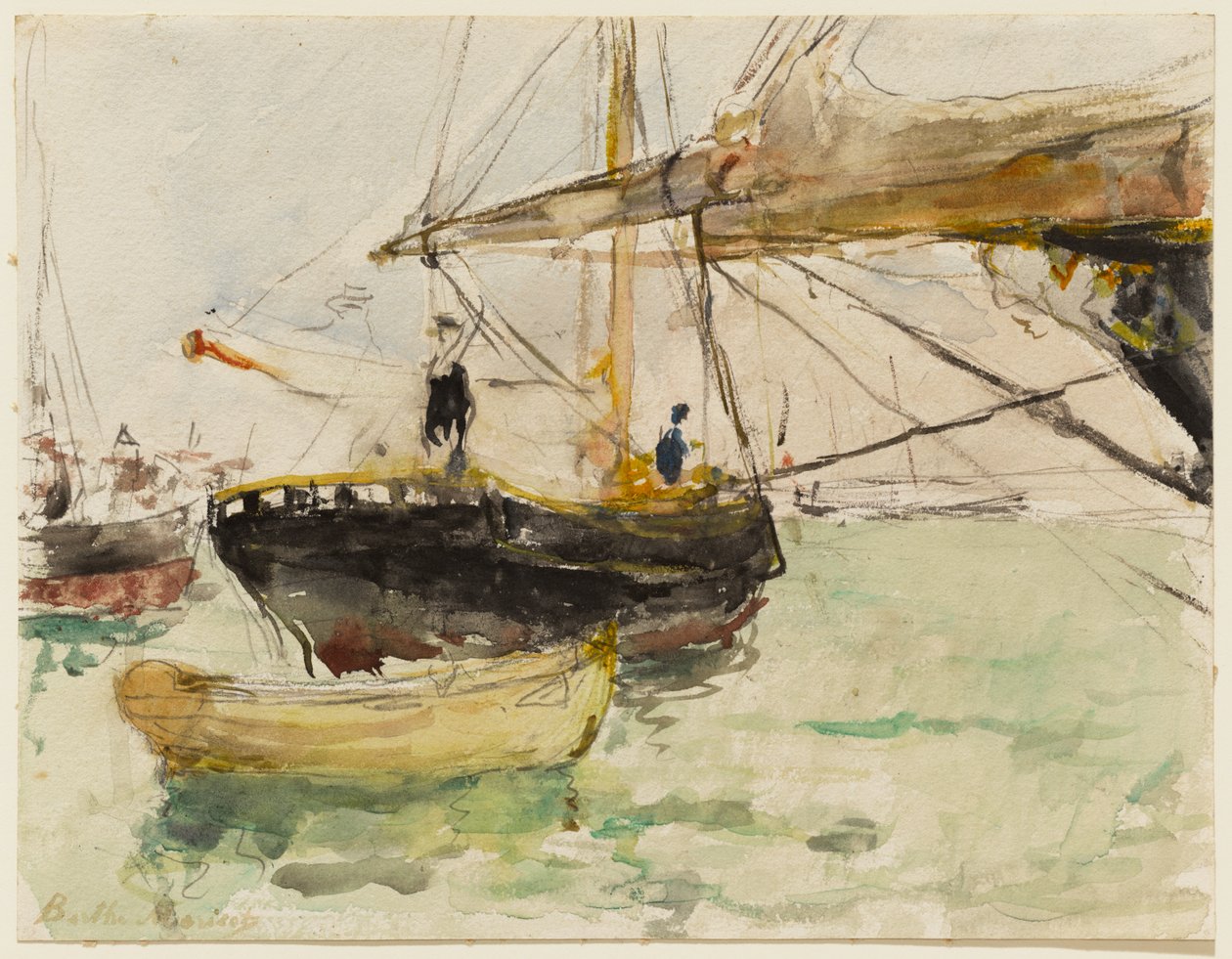 Der Bug einer Yacht von Berthe Morisot