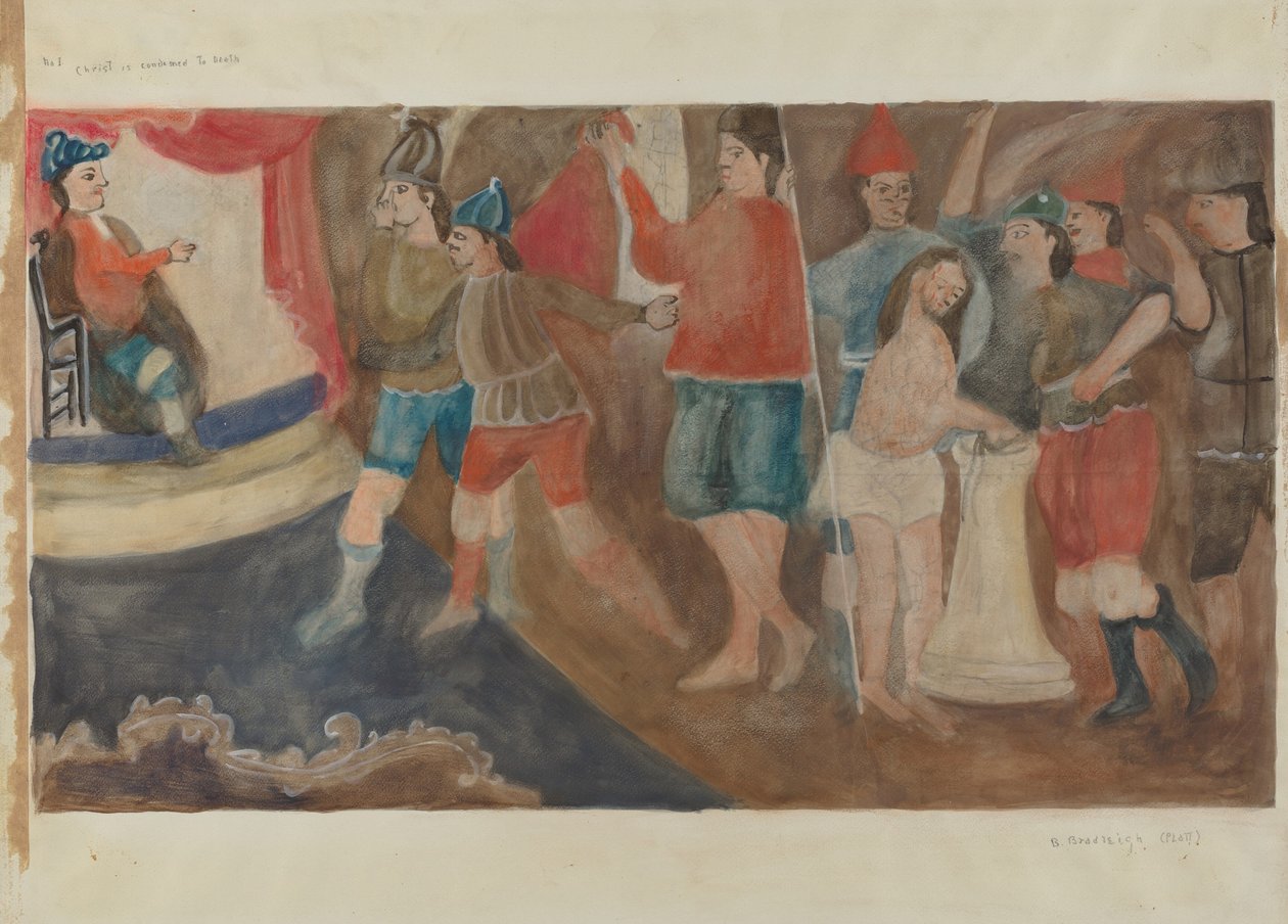 Station des Kreuzes Nr. 1: Jesus wird zum Tode verurteilt von Beulah Bradleigh
