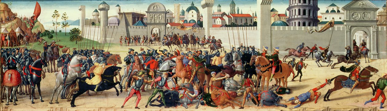 Die Belagerung von Troja I: Der Tod von Hector, ca. 1490-95 von Biagio di Antonio