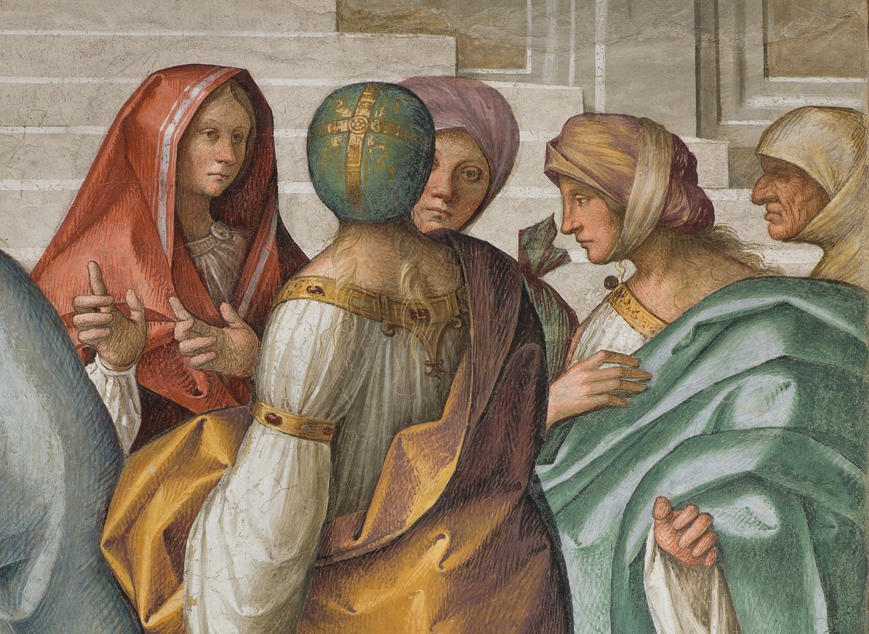 Zentrales Schiff, zweiter nördlicher Spann, Heirat der Jungfrau, Boccaccio Boccaccino 1514-15 (Detail) von Boccaccio Boccaccino