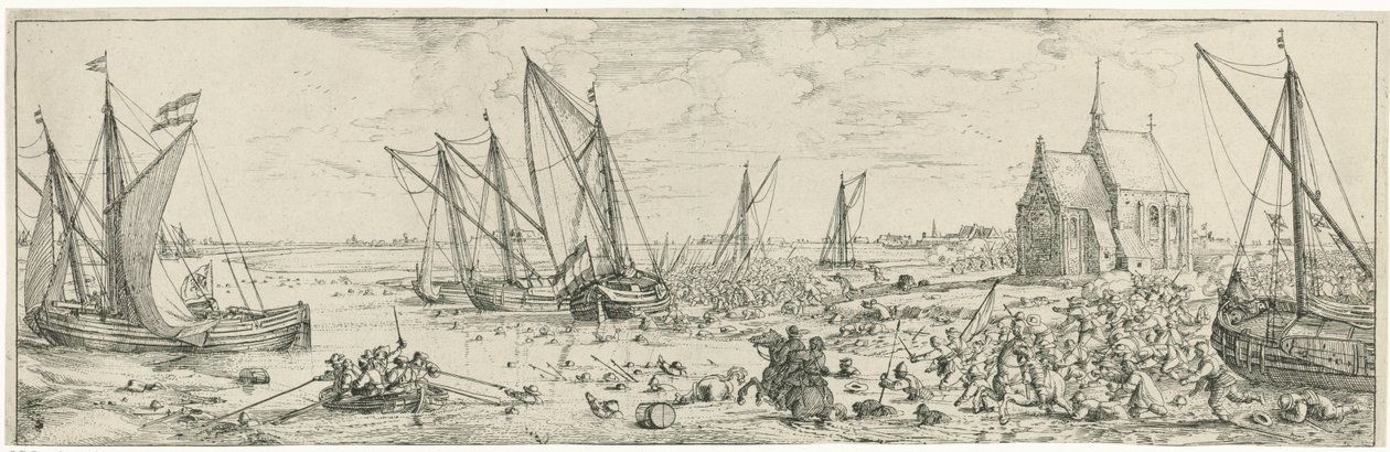 Gescheiterter Angriff auf Fort Kallo, 1638 von Bonaventura Peeters (I)