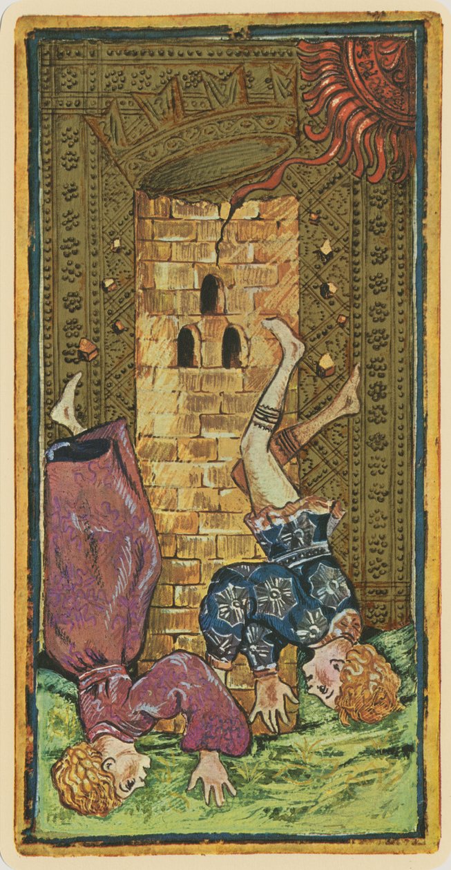Der Turm, Faksimile einer Tarotkarte aus dem 