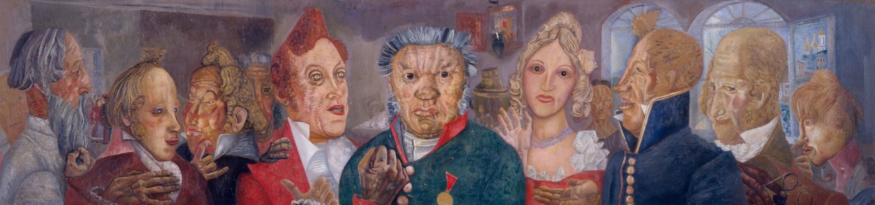 Personen der Komödie Der Revisor von N. Gogol, 1933-1934 von Boris Dmitrievich Grigoriev