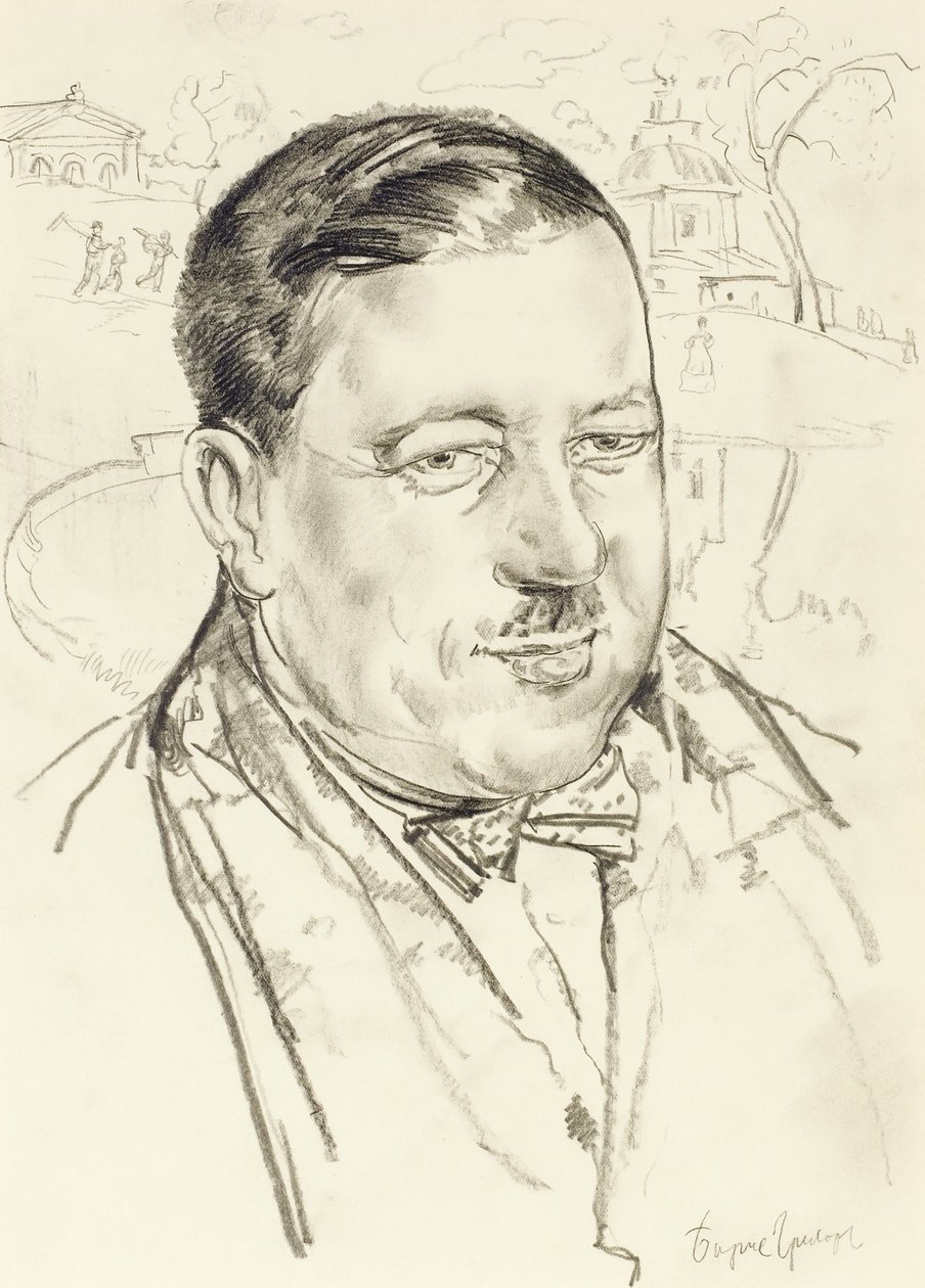 Porträt des Künstlers Ilja Maschkow von Boris Dmitrievich Grigoriev