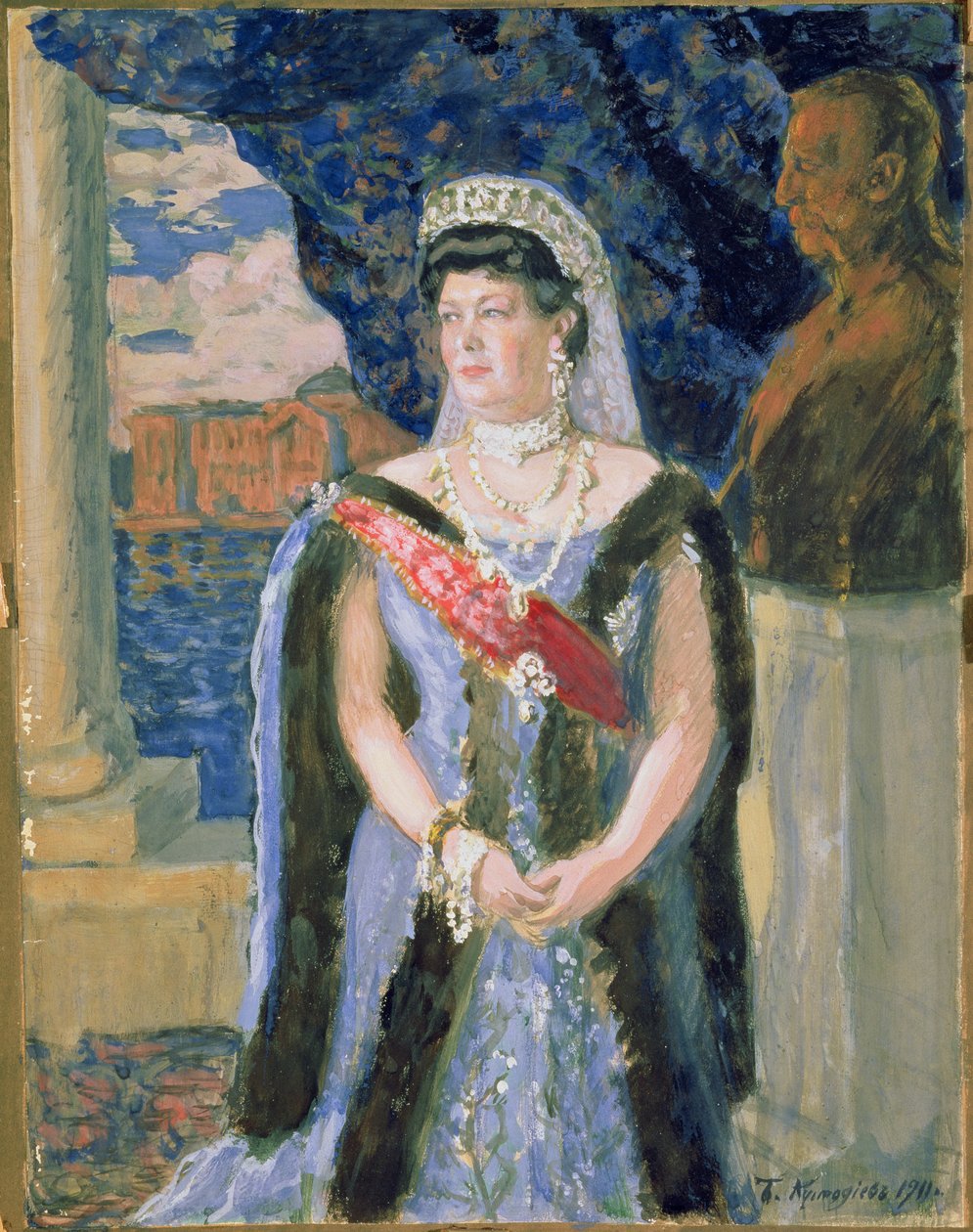 Porträt der Großherzogin Maria Pawlowna, 1911 von Boris Mikhailovich Kustodiev