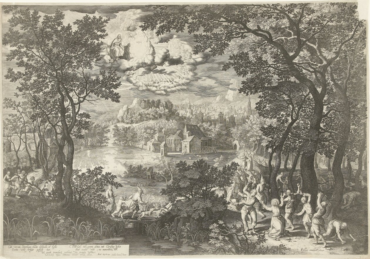 Landschaft mit Martyrium des heiligen Stephanus von Boëtius Adamsz. Bolswert