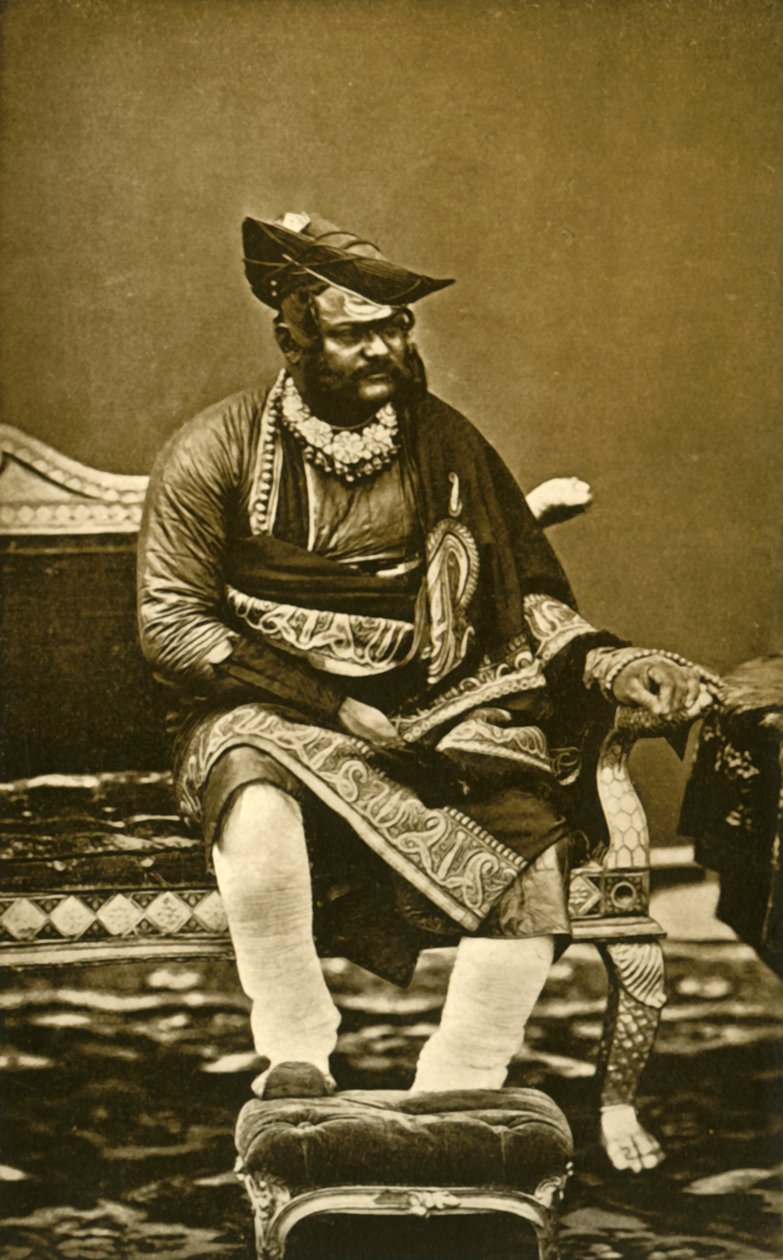 H.H. General Der Maharadscha Sindhia von Gwalior G.C.B., G.C.S.I., ca. 1870, 1901 von Bourne and Shepherd