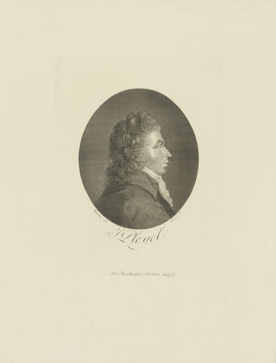Porträt des Komponisten Ignace Pleyel 1757-1831, um 1800 von Breitkopf and Härtel