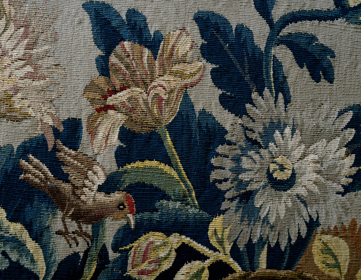 Blumenmuster, Detail der Polsterung eines Sofas im George I Stil, ca. 1725, Vereinigtes Königreich von British School
