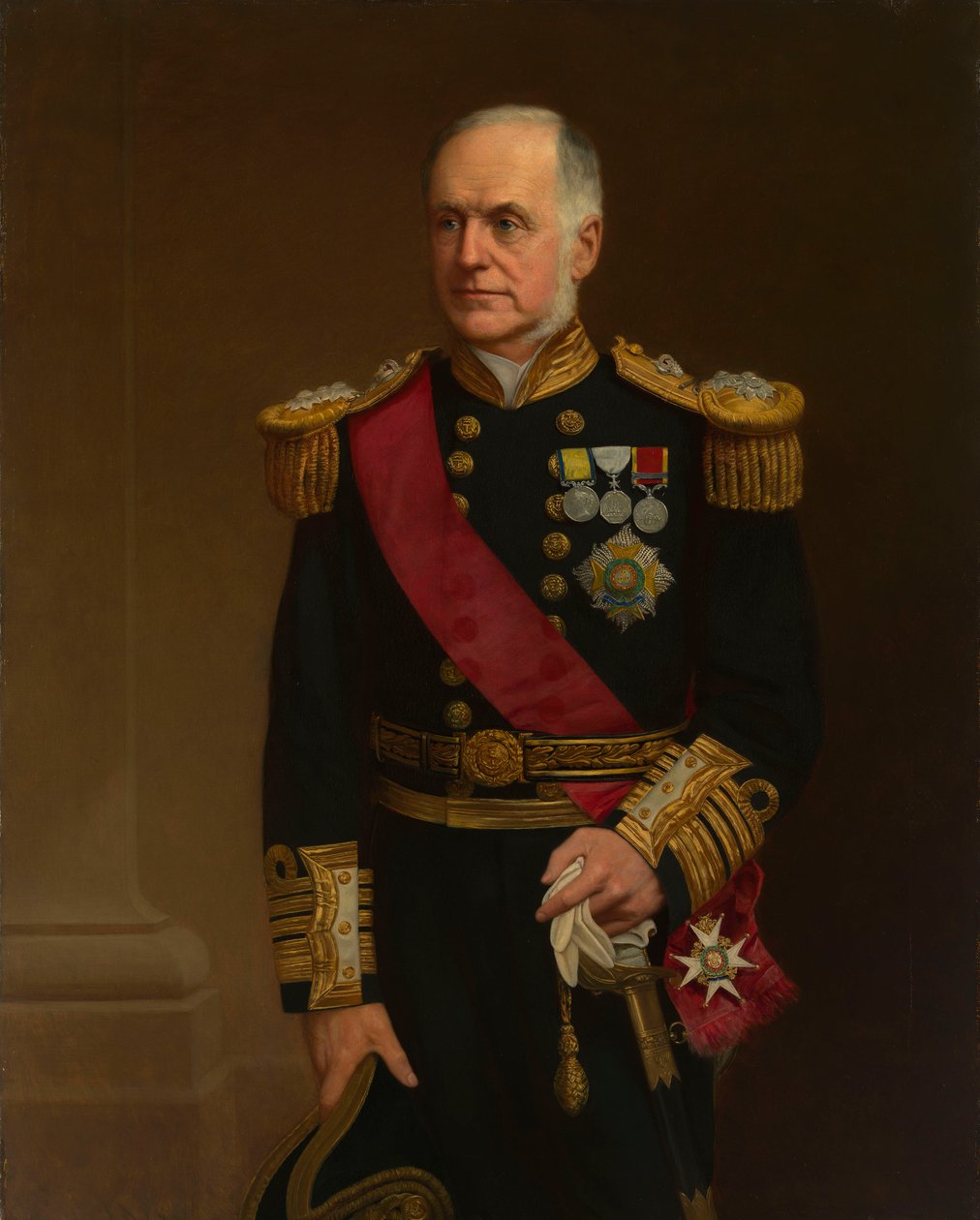Porträt von Admiral Sir Richard Vesey Hamilton (1829-1912) von British School