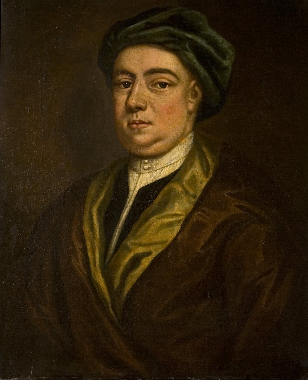Porträt eines unbekannten Gentlemans (einst als Selbstporträt von Hogarth bezeichnet) von British School