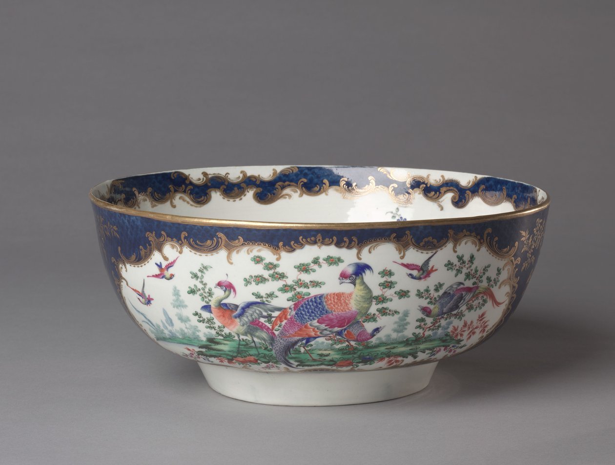 Bowle, Worcester Porzellanmanufaktur, ca. 1770 von British School