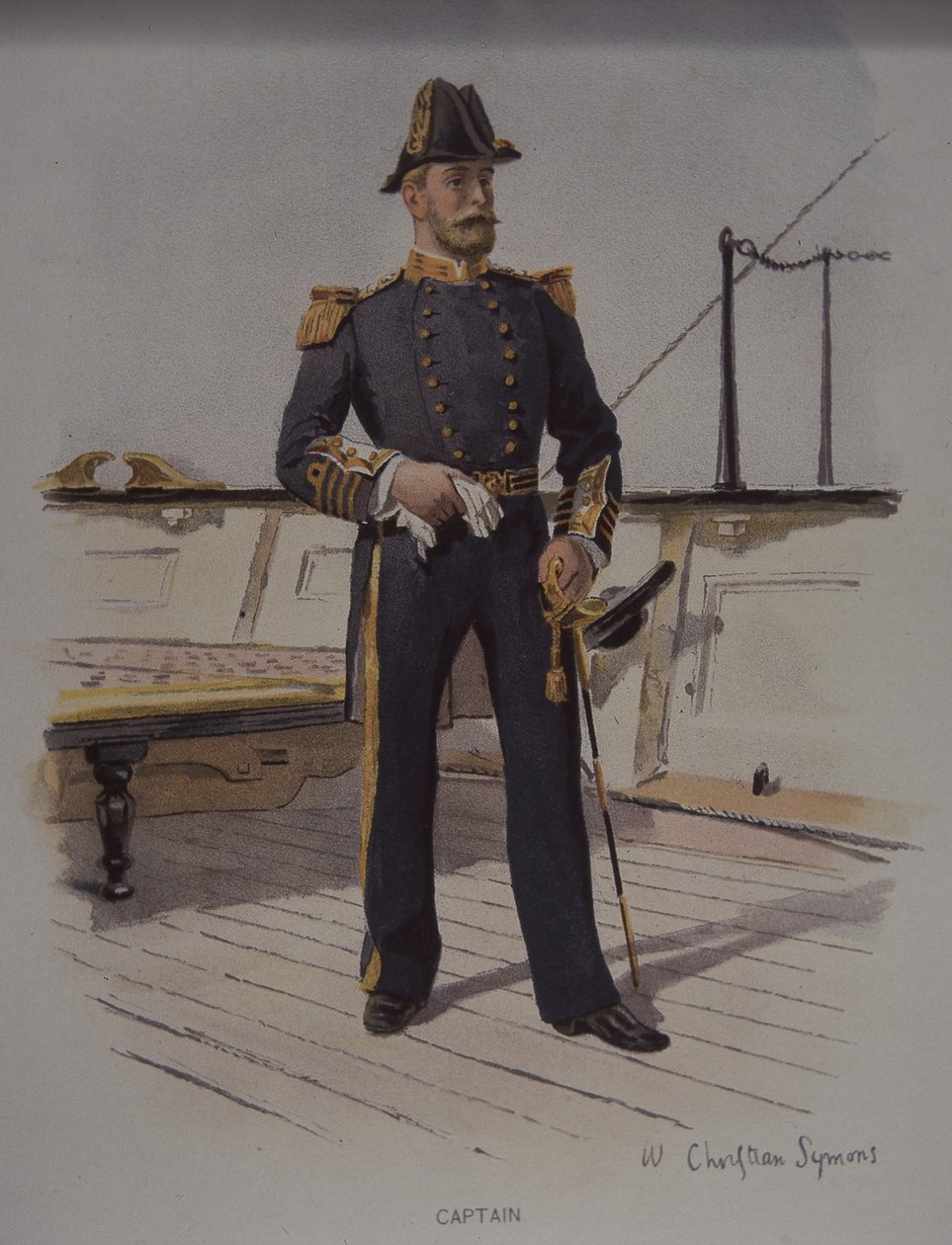 Kapitän der Royal Navy, späte 19. Jahrhundert von British School