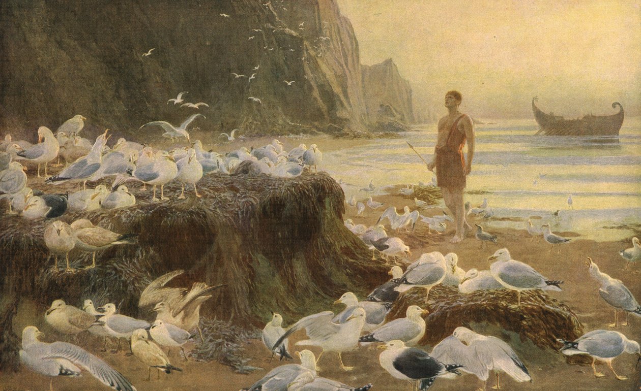 Ein Wanderer aus der alten Welt, 1887, um 1930 von Briton Riviere