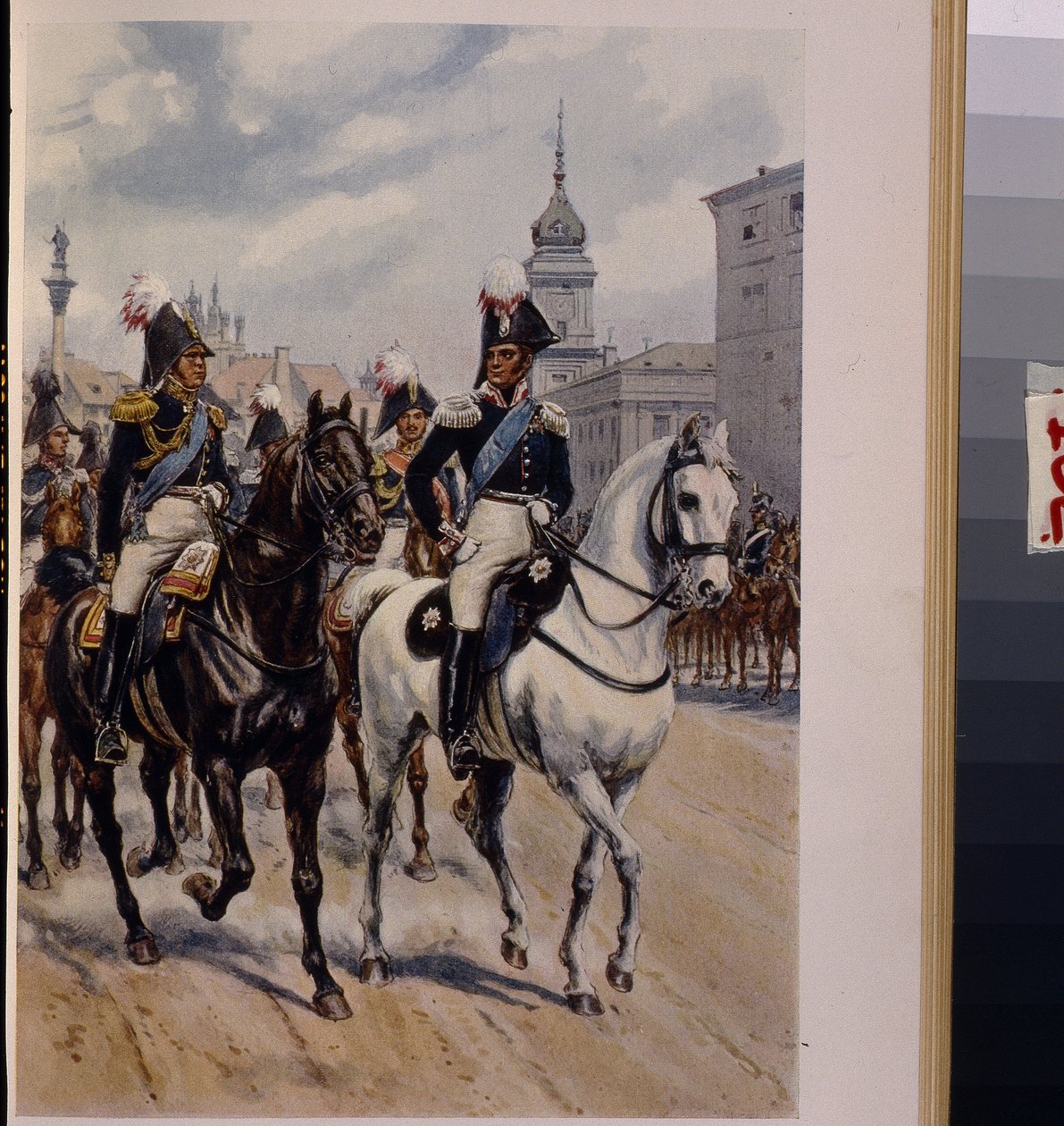 Kaiser Alexander I. mit Großherzog Konstantin Pawlowitsch von Russland von Bronislaw Gembarzewski