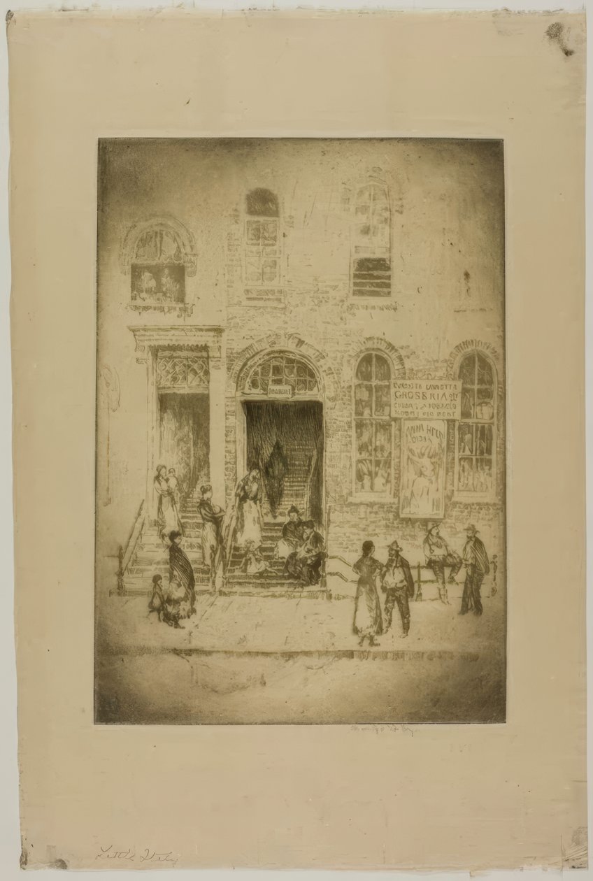 Chicago - Klein Italien, Grand Ave von Bror Julius Olsson Nordfeldt