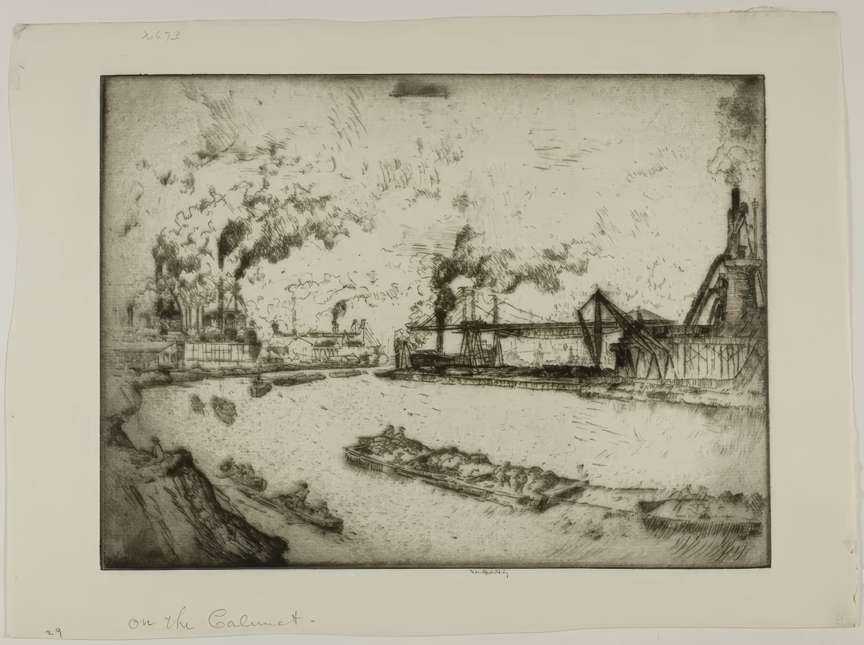 Am Calumet von Bror Julius Olsson Nordfeldt