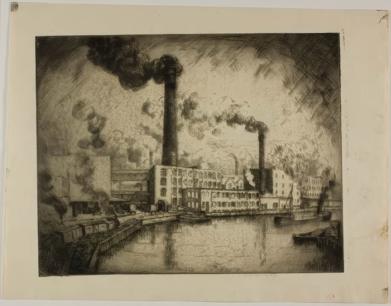 Ohne Titel (South Deering - Linkes Ufer) von Bror Julius Olsson Nordfeldt