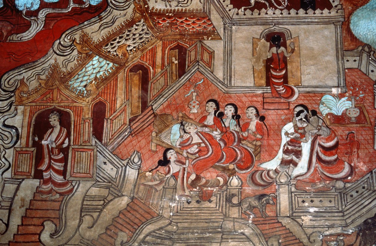 Szenen aus dem Leben eines Bodhisattva, 1776 von Burmese School