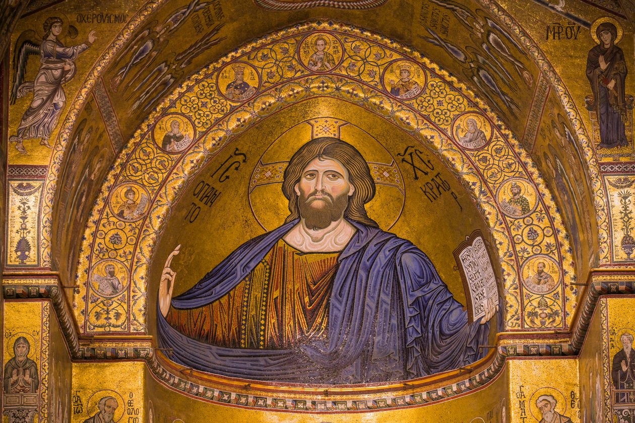 Bild von Jesus, Kathedrale Santa Maria Nuova, Monreale, Sizilien, Italien, Europa von Byzantine