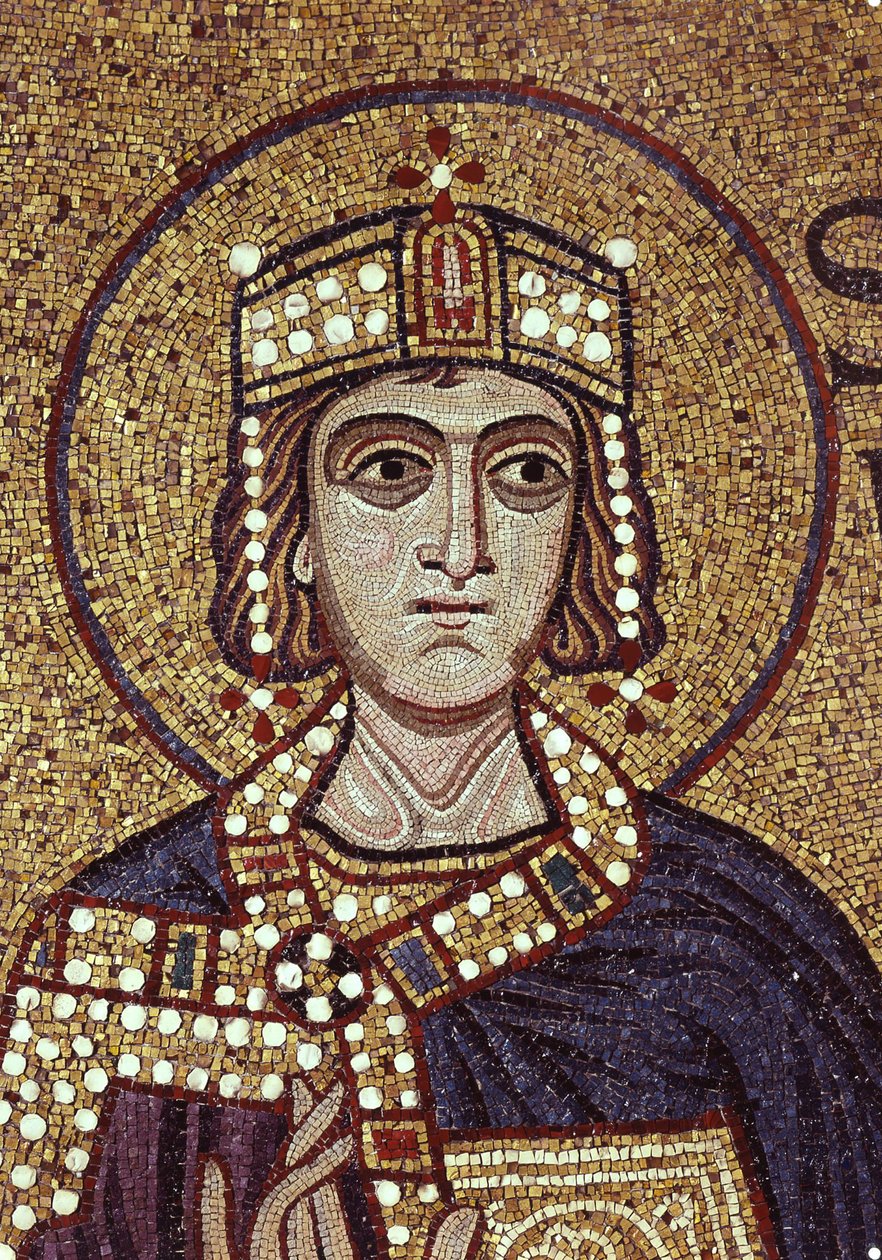 König Salomo (Detail) der Innenmosaiken in der St. Markus Basilika, 12. Jahrhundert von Byzantine Byzantine