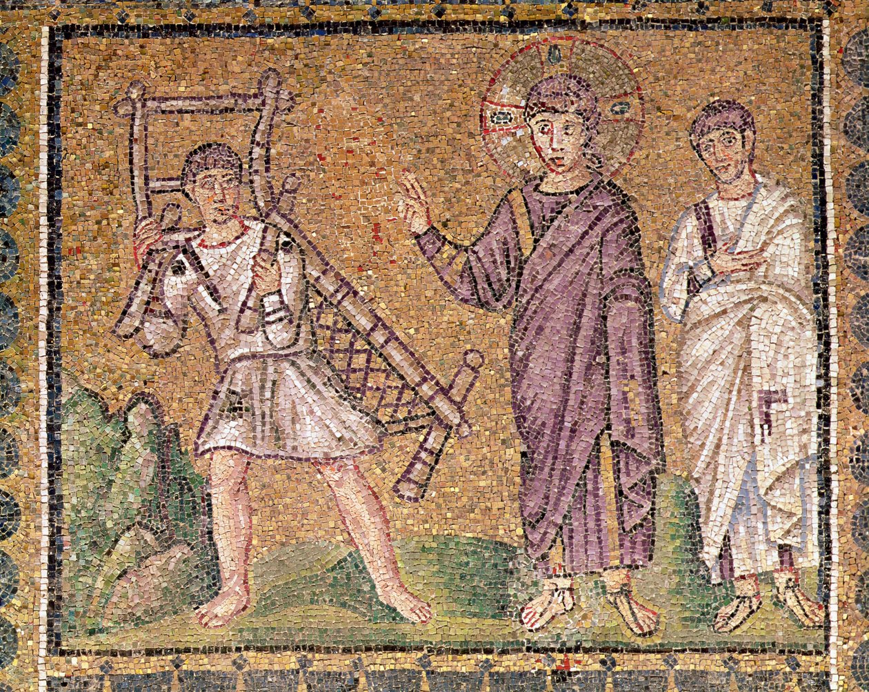 Die Heilung des Gelähmten von Kapernaum, Szenen aus dem Leben Christi von Byzantine School
