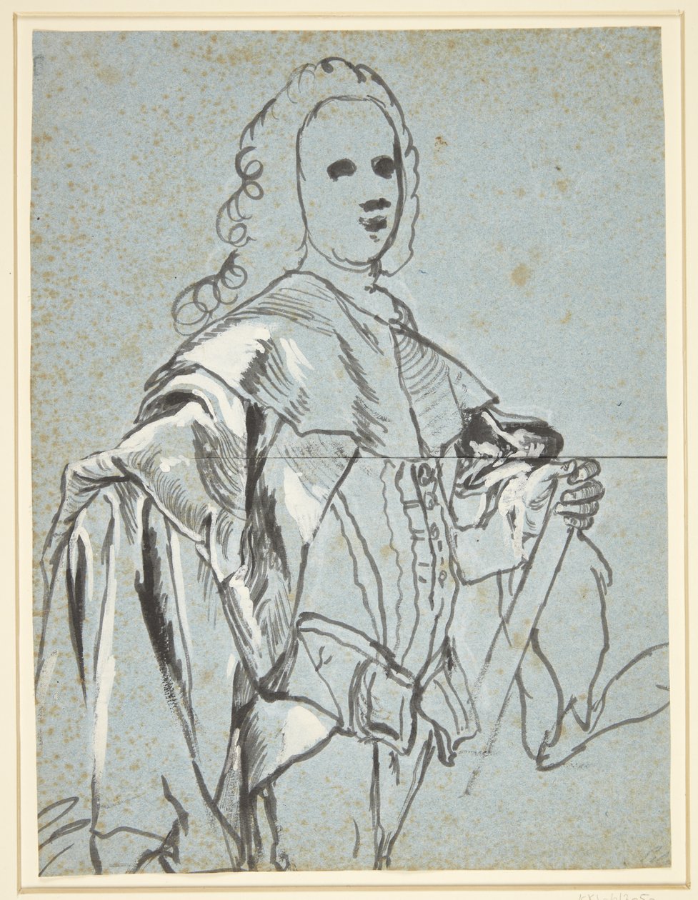 Studie zu einem Porträt, vermutlich von A.G. Moltke von C.G. Pilo