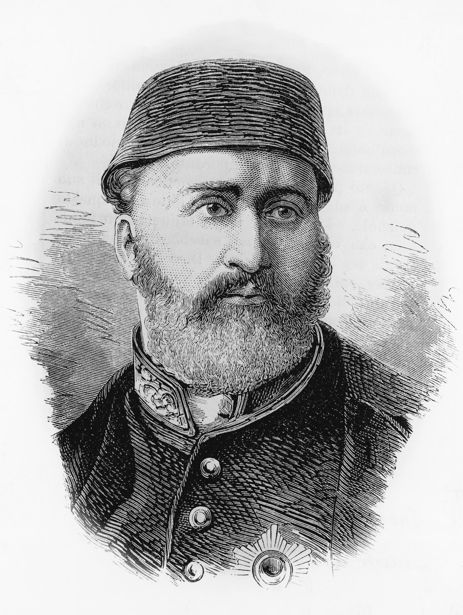 Porträt von Abdulaziz (1830-1876), 32. Sultan des Osmanischen Reiches ab 1861, Gravur von J.B. and Brown J. Rowbotham