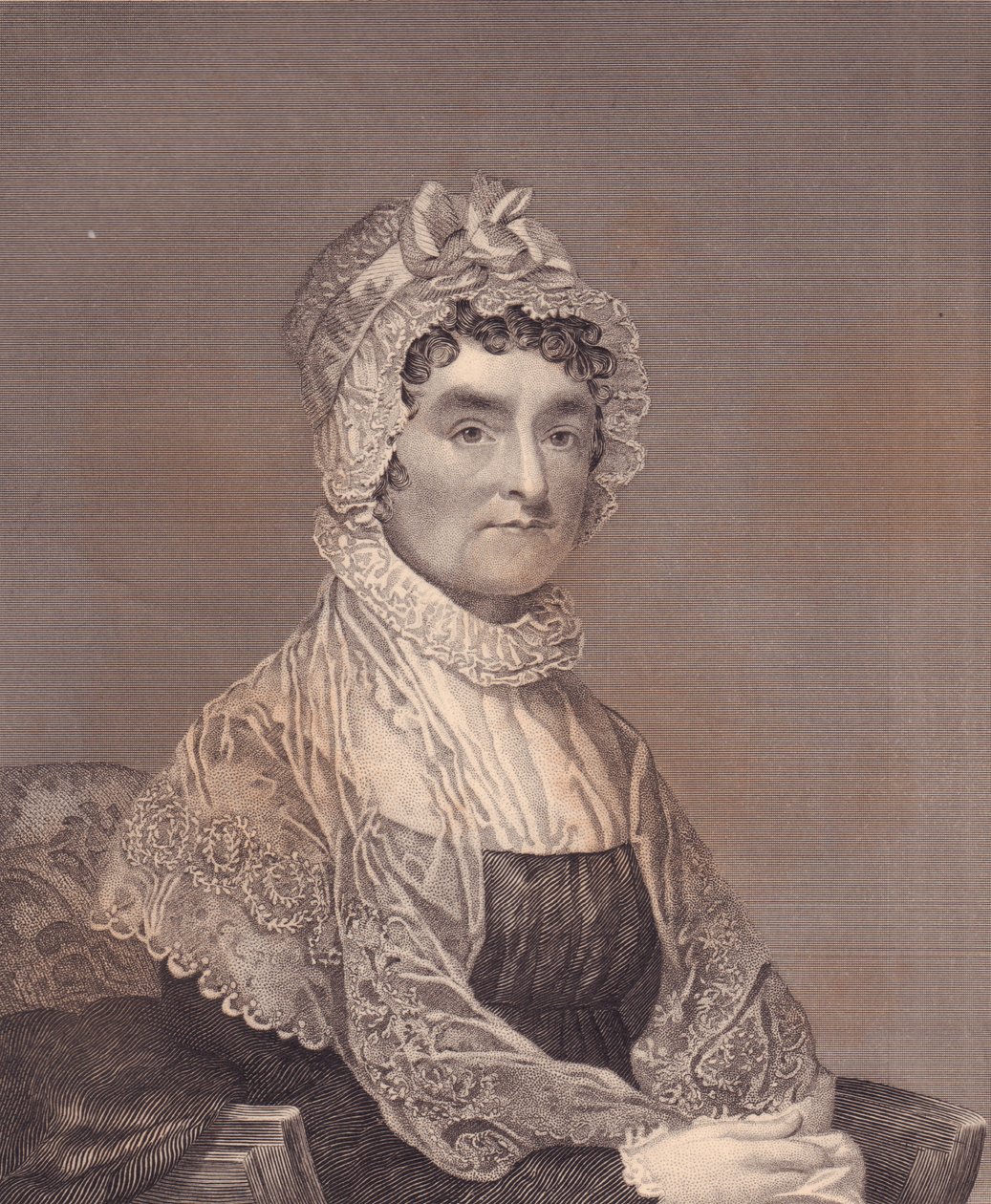 Porträt von Abigail Adams (1744-1818), Ehefrau des US-Präsidenten John Adams (Stich) von J.B. and Brown J. Rowbotham