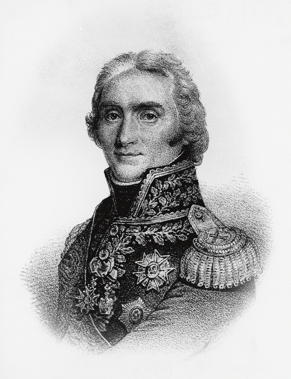 Porträt von André Masséna (1758-1817), Herzog von Rivoli, Prinz von Essling und Marschall des Französischen Kaiserreichs, Gravur von J.B. and Brown J. Rowbotham
