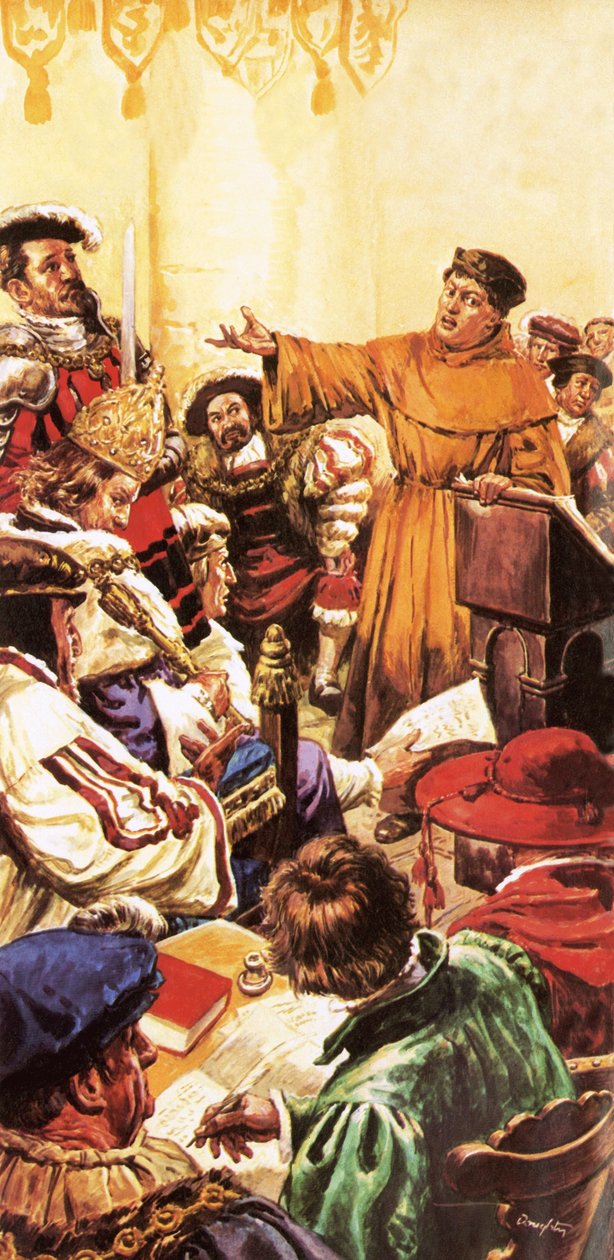 Luther vor dem Heiligen Römischen Kaiser Karl V. von C.L. Doughty