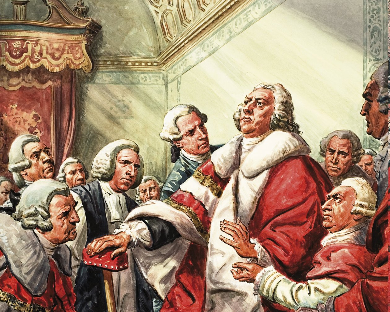 William Pitt hält seine letzte Rede im Parlament im Jahr 1778 von C.L. Doughty
