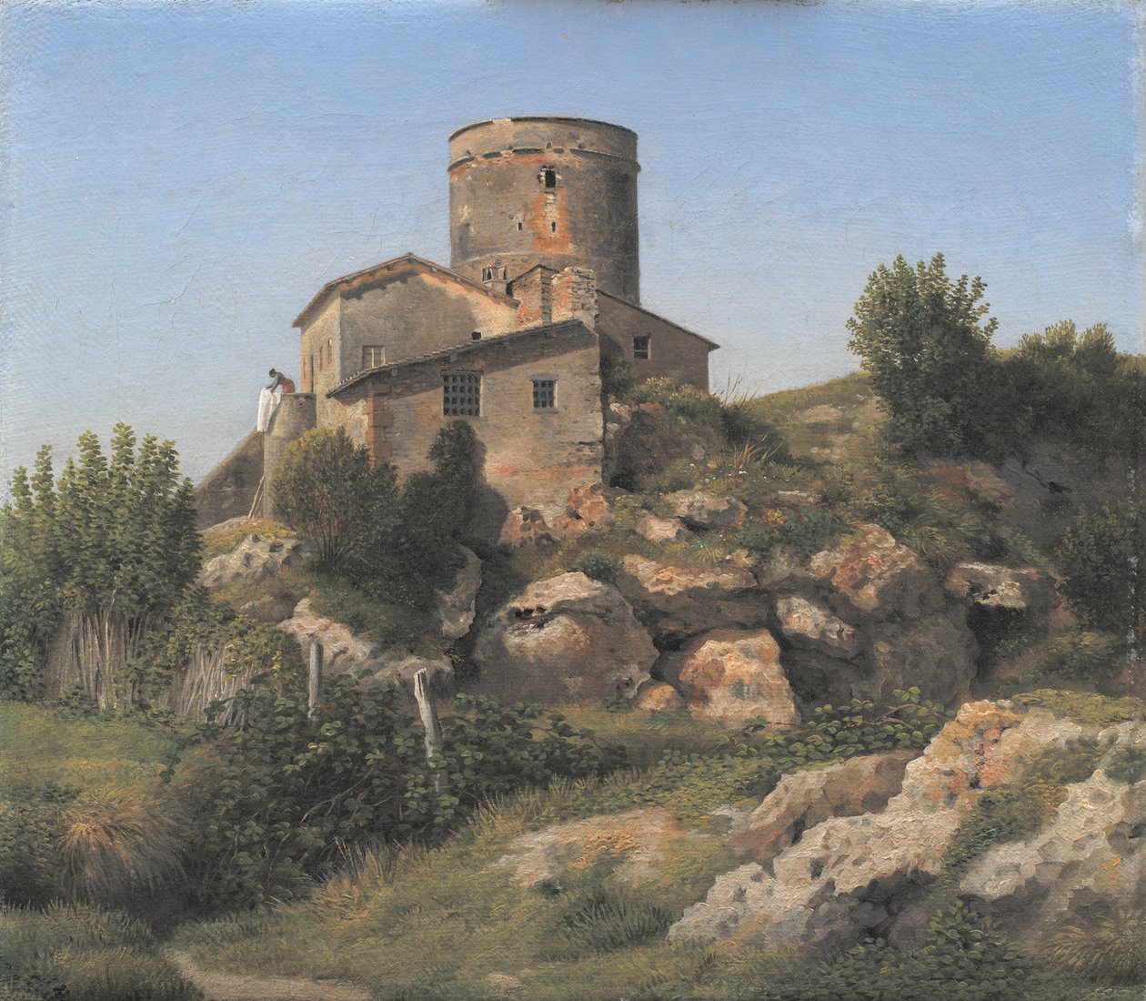 Ein Gebäude in der Nähe von Tor di Quinto außerhalb Roms von Christoffer Wilhelm Eckersberg