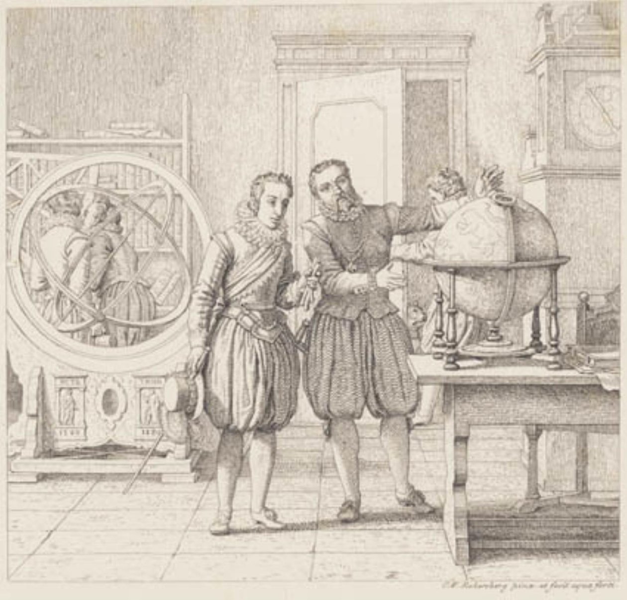 Christian IV. besucht Tycho Brahe in Uranienborg von Christoffer Wilhelm Eckersberg