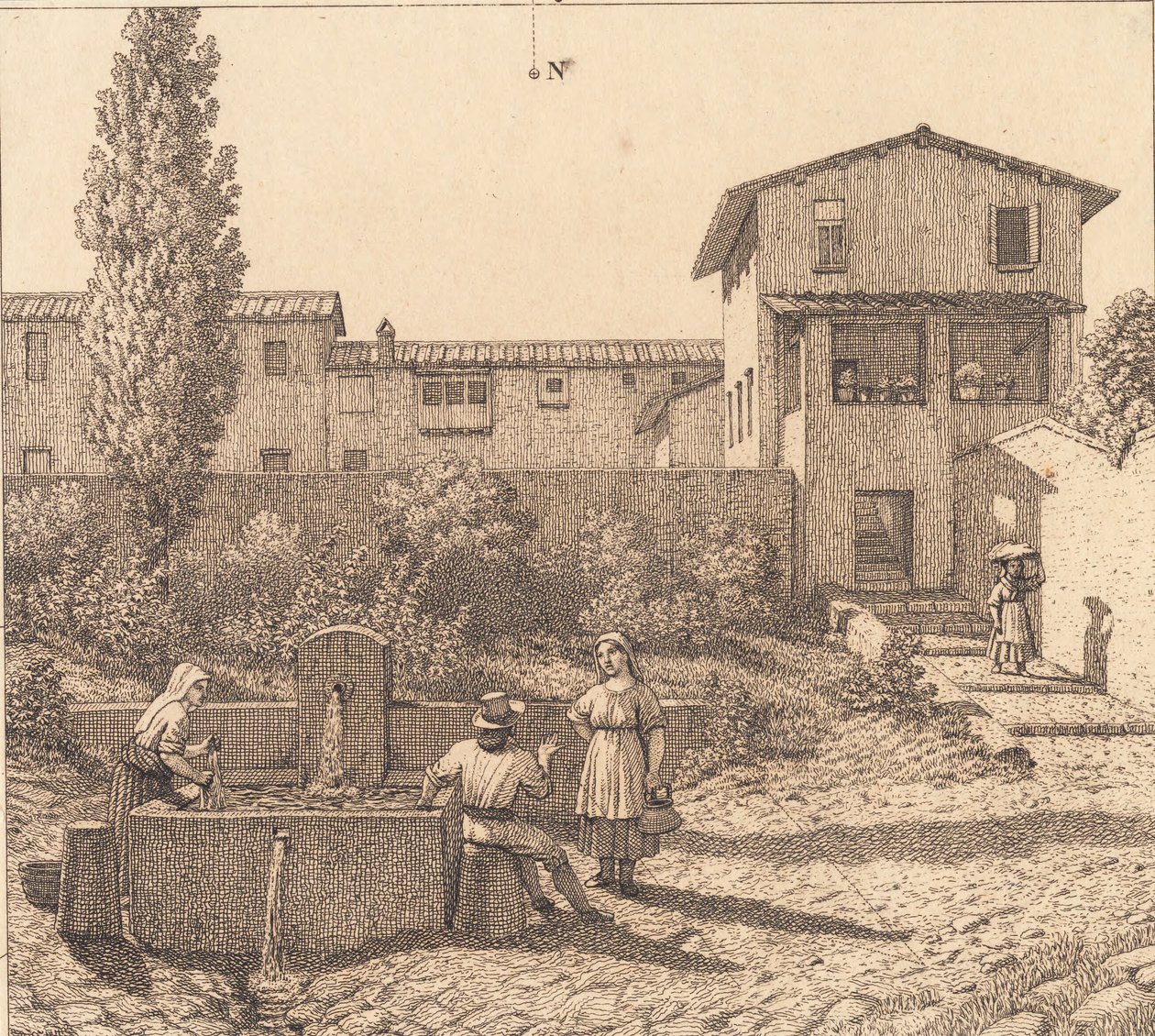 Ansicht eines italienischen Dorfes von Christoffer Wilhelm Eckersberg