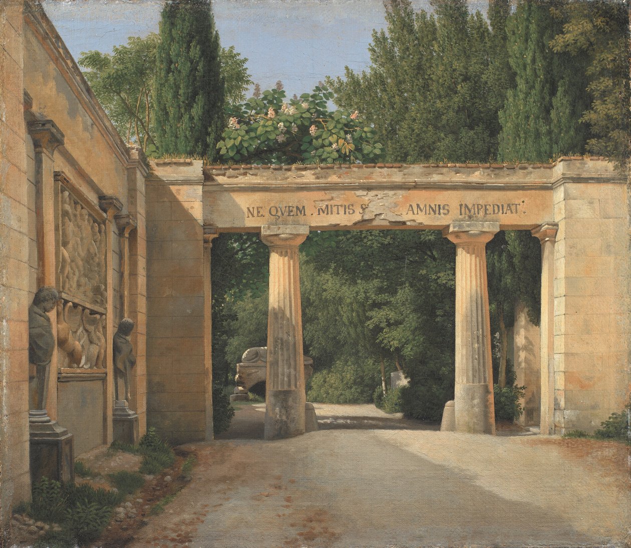 Blick auf den Garten der Villa Borghese in Rom von Christoffer Wilhelm Eckersberg