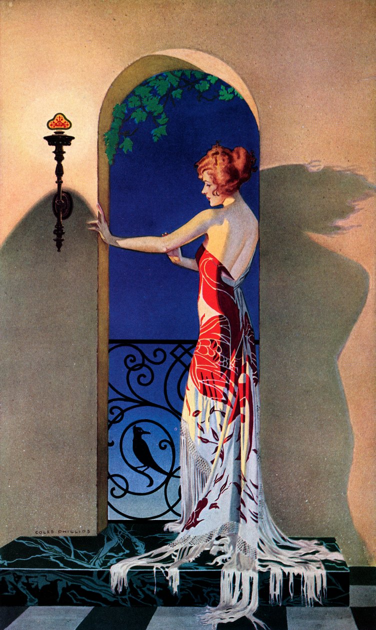 Modische Frau der 1920er Jahre in Spanien, ca. 1925 von C. Coles Phillips