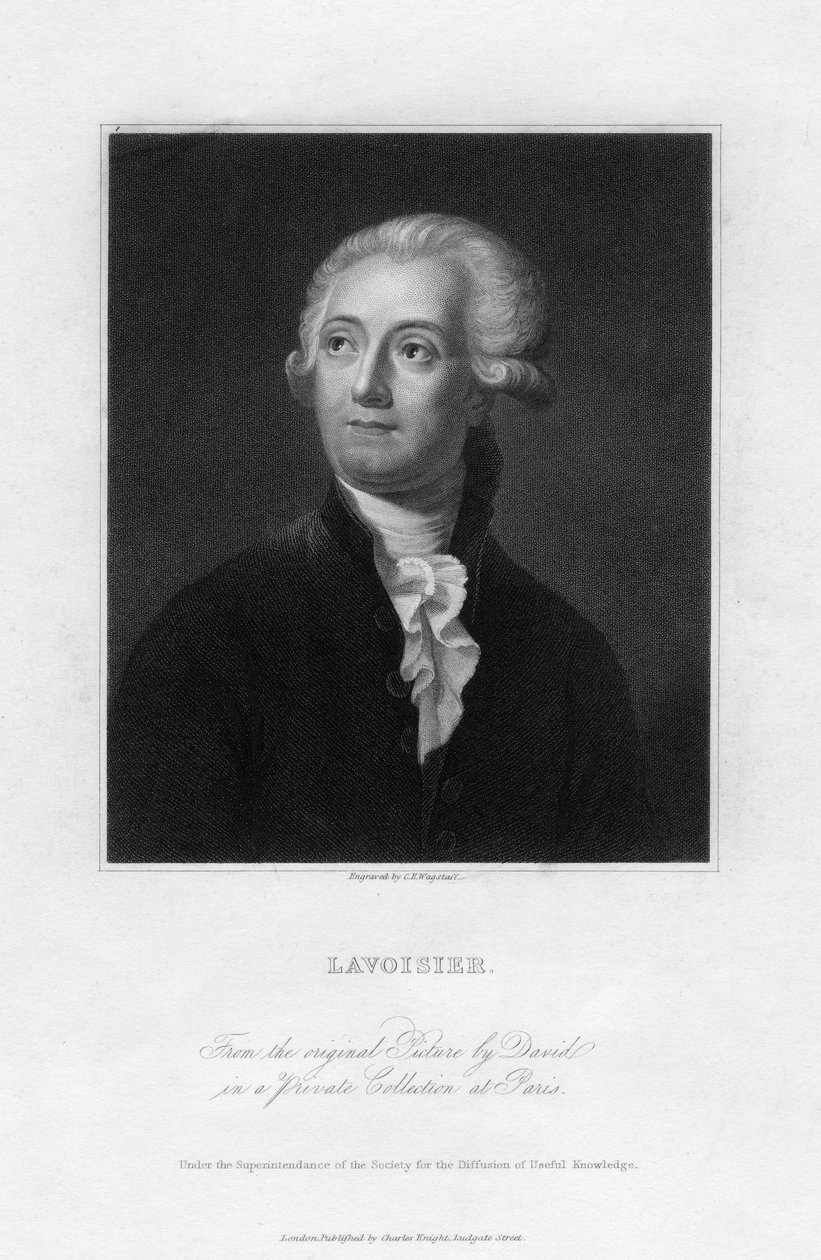 Antoine Lavoisier, französischer Chemiker des 18. Jahrhunderts, 19. Jahrhundert von C. E. Wagstaff