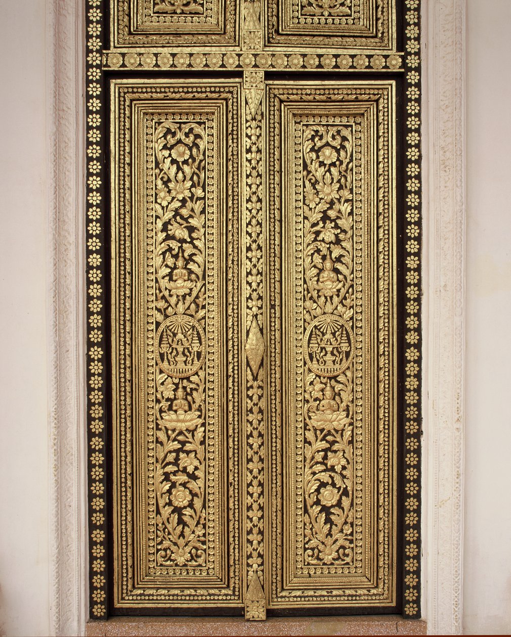 Dekorative Tür von Cambodian School