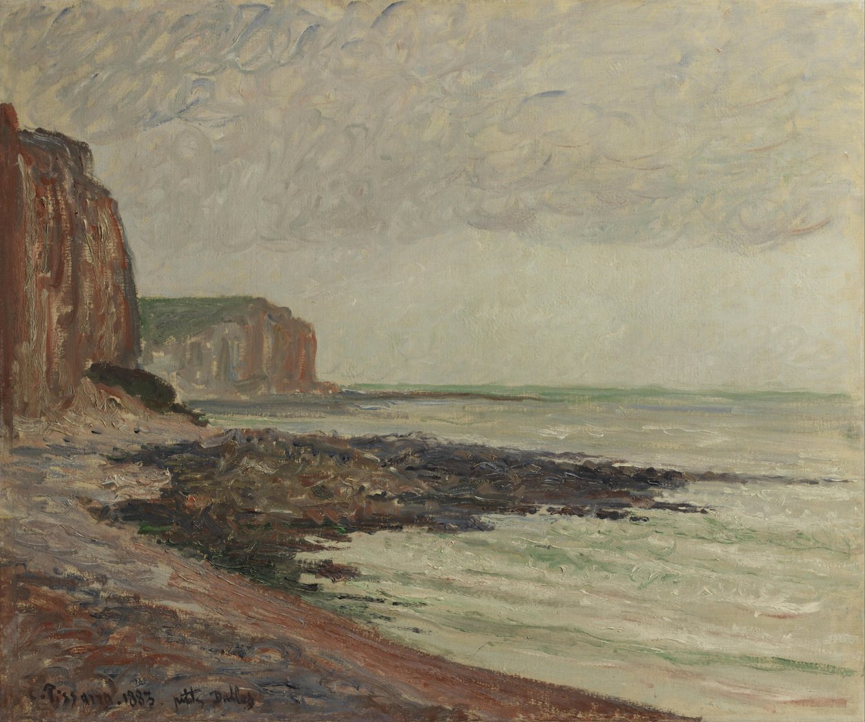 Klippen bei Petites-Dalles von Camille Jacob Pissarro
