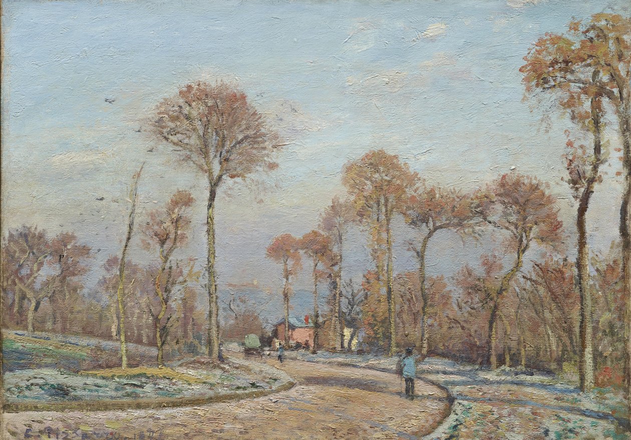 Die Straße nach Versailles von Camille Jacob Pissarro