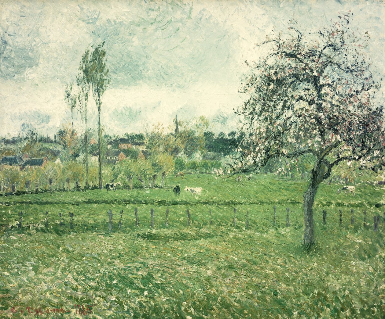 Wiese in Eragny, 1885 von Camille Jacob Pissarro
