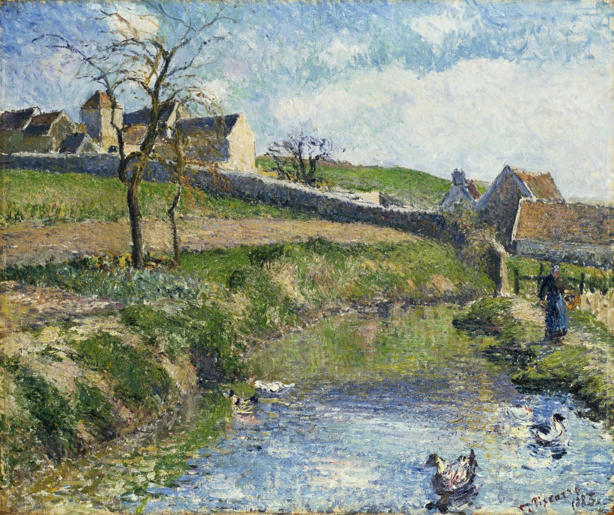Der Bauernhof in Osny, 1883 von Camille Jacob Pissarro