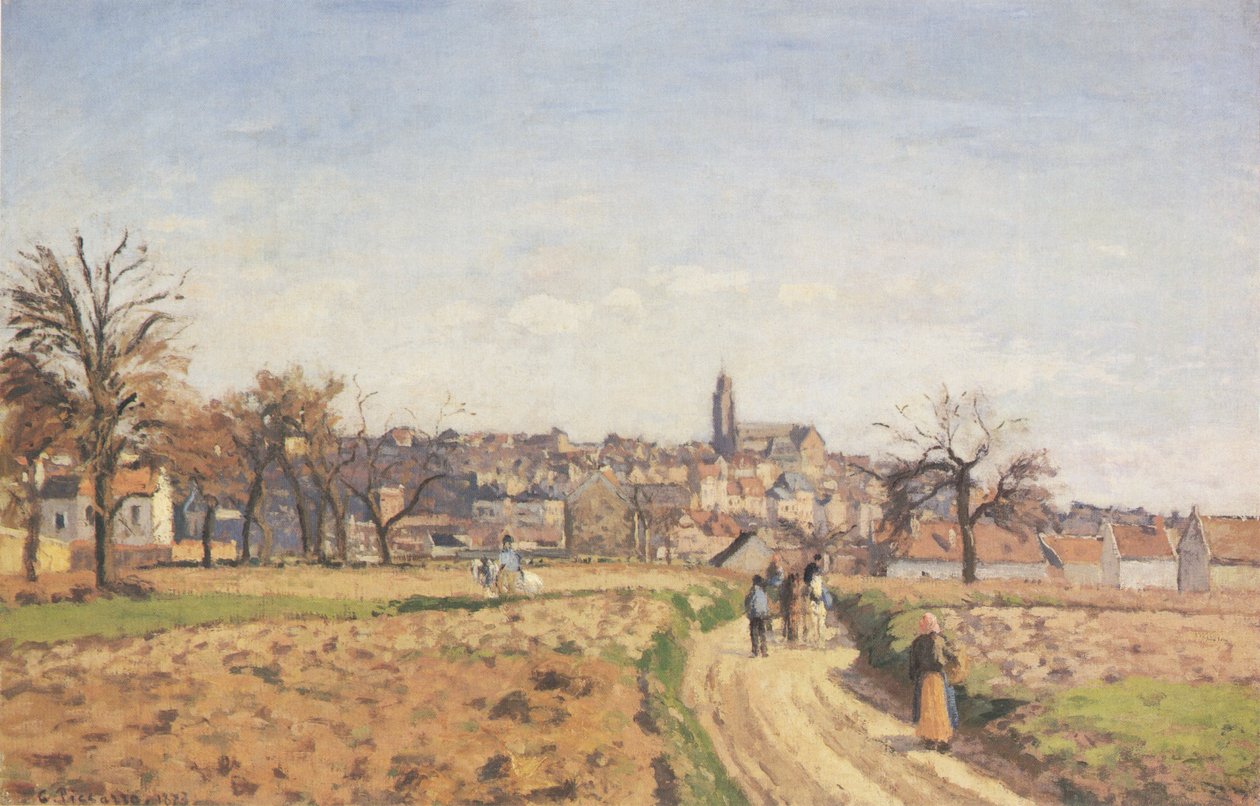 Blick auf Pontoise von Camille Jacob Pissarro