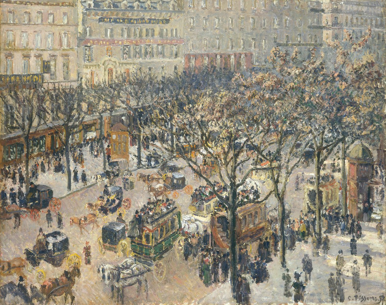 Boulevard des Italiens, Morgen, Sonnenlicht, 1897 von Camille Jacob Pissarro