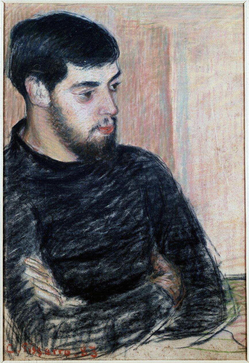 Porträt von Lucien Pissarro (1863-1944), 1883 von Camille Jacob Pissarro