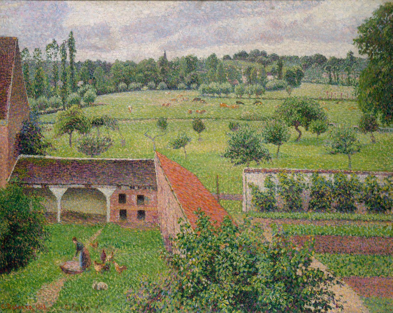 Blick aus meinem Fenster, Éragny-sur-Epte von Camille Jacob Pissarro