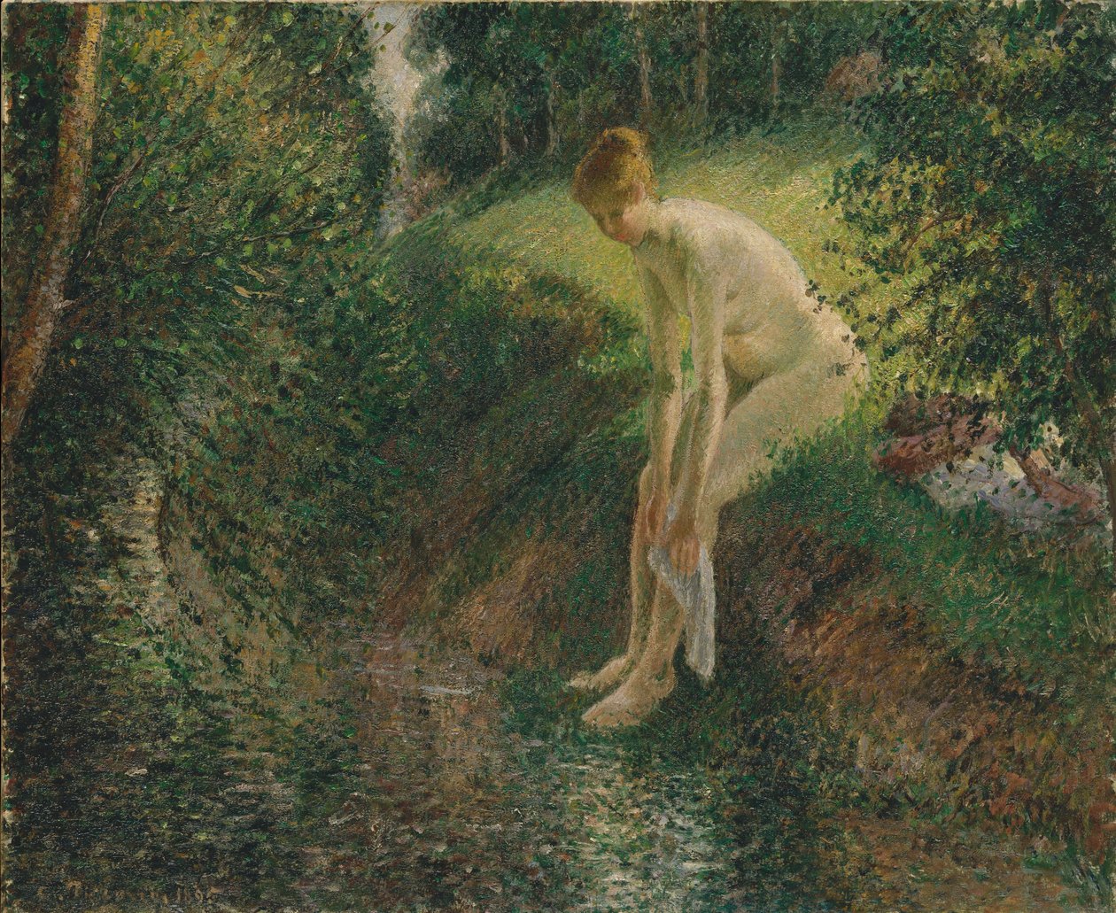 Badender im Wald, 1895 von Camille Jacob Pissarro