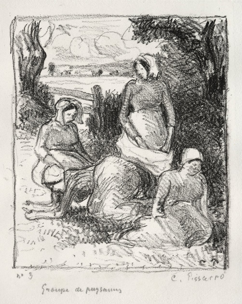 Gruppe von Bauern, ca. 1896 von Camille Jacob Pissarro