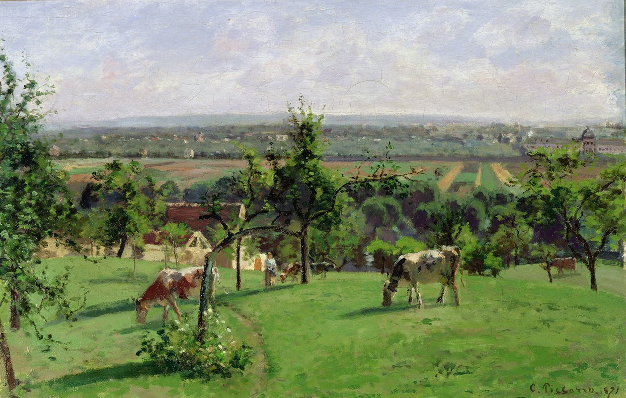 Hügel von Vesinet, Yvelines, 1871 von Camille Jacob Pissarro